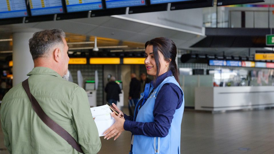 welcome desk Schiphol